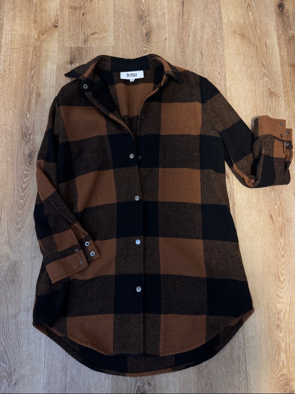 BB Dakota Black & Brown Buffalo Plaid Shacket